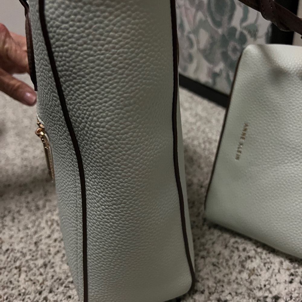 Anne Klein Jade and Brown Tote purse/Bag Set - Picture 11 of 16
